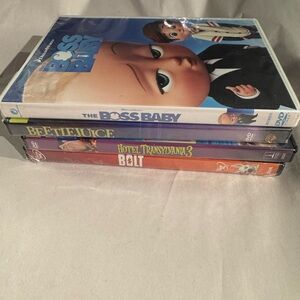 The Boss Baby, Beetlejuice, Hotel Transylvania 3, Bolt DVD movies